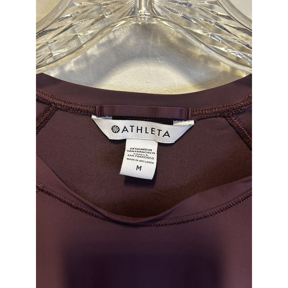 Athleta Active Long Sleeve Top Maroon Women’s Medium - Picture 2 of 4